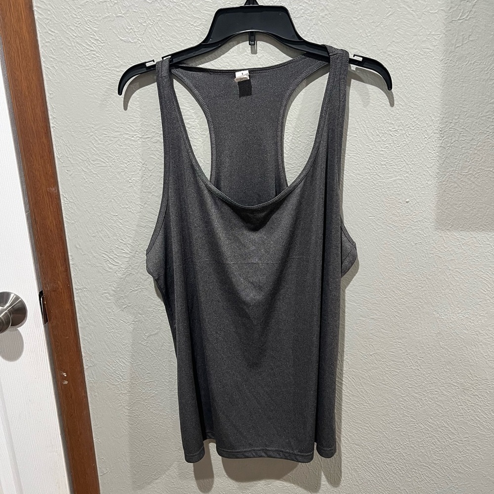 ALO Yoga Charcoal Gray Racerback Tank EUC Size 2XL